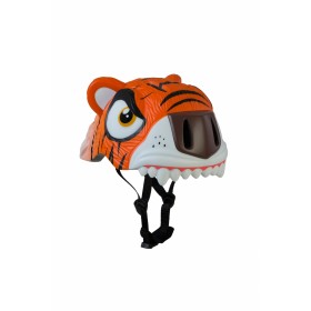 Захисний шолом Crazy Safety IN-MOLD з ліхтарем безпеки Помаранчевий тигр NEW