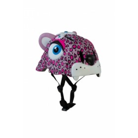 Захисний шолом Crazy Safety IN-MOLD з ліхтарем безпеки Рожевий леопард NEW