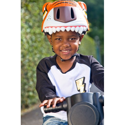 Захисний шолом Crazy Safety IN-MOLD з ліхтарем безпеки Помаранчевий тигр NEW